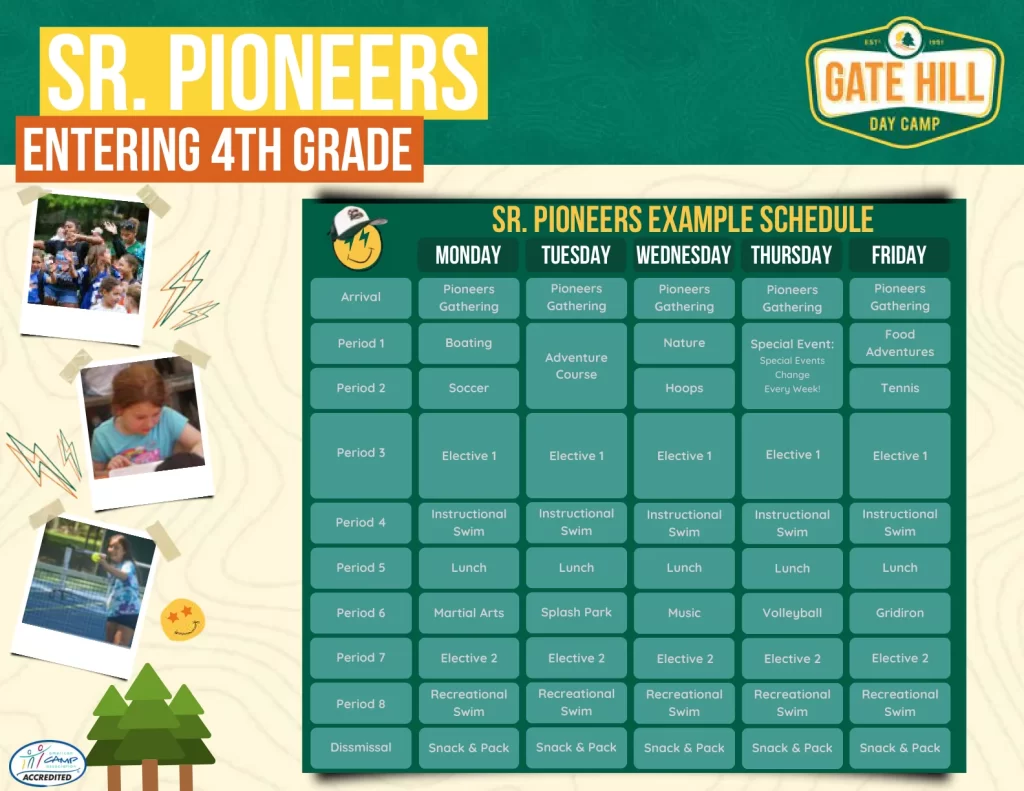 senior pioneers gate hill day camp 2